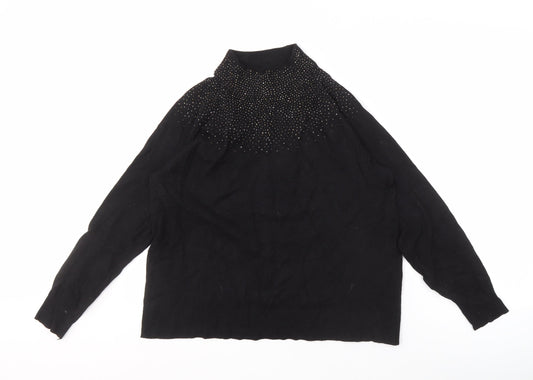 Womens UK Size L Sfera Black Pullover Jumper