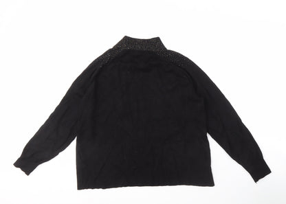 Womens UK Size L Sfera Black Pullover Jumper