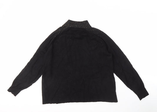 Womens UK Size L Sfera Black Pullover Jumper
