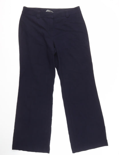 Womens UK Size 14 Marks and Spencer Regular Fit Workwear Blue Trousers