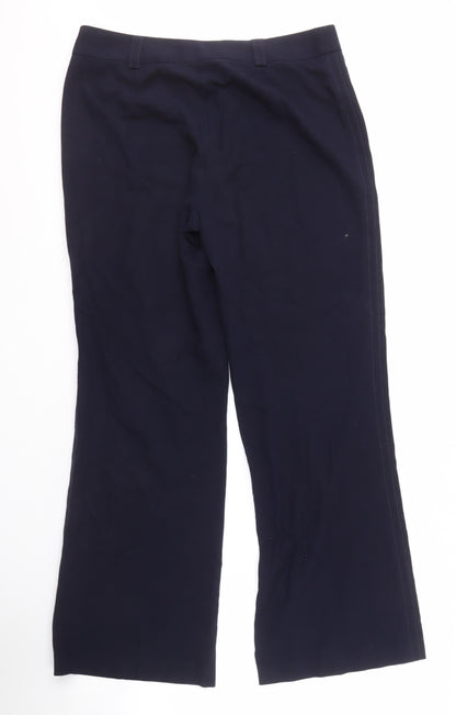 Womens UK Size 14 Marks and Spencer Regular Fit Workwear Blue Trousers