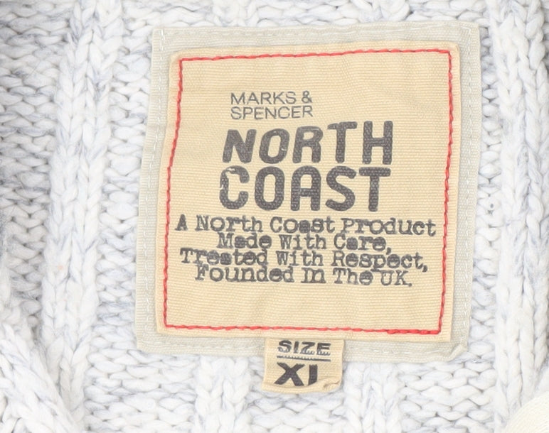 Marks and Spencer Men's White Pullover Jumper XL