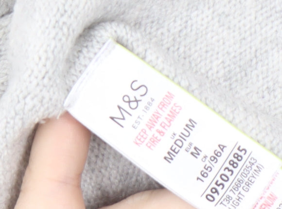 Womens UK Size M Marks and Spencer Grey Pullover Jumper