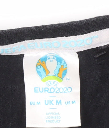 UEFA Euro 2020 Men's Black M T-Shirt, Sports Theme
