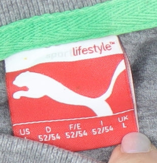 Puma Men's Grey Polo Shirt L Short Sleeve Casual