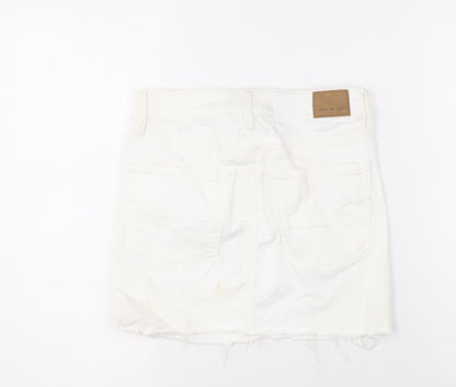 American Eagle Women's White Short Fringe Skirt, Size 4