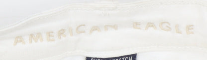 American Eagle Women's White Short Fringe Skirt, Size 4