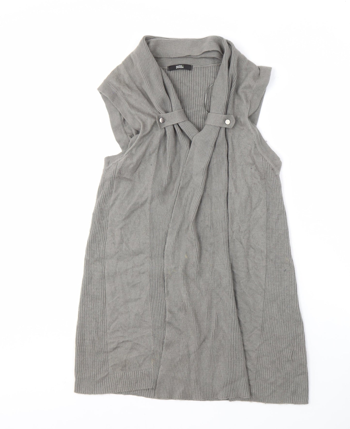 Womens UK Size 14 Marks and Spencer Grey Vest Jumper