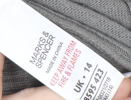 Womens UK Size 14 Marks and Spencer Grey Vest Jumper