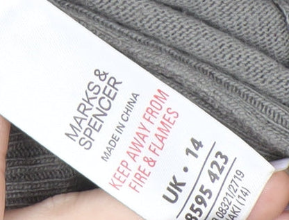 Womens UK Size 14 Marks and Spencer Grey Vest Jumper