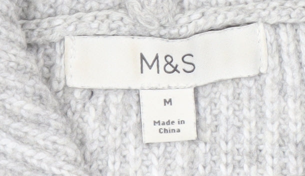 Womens UK Size M Marks and Spencer Grey Pullover Jumper