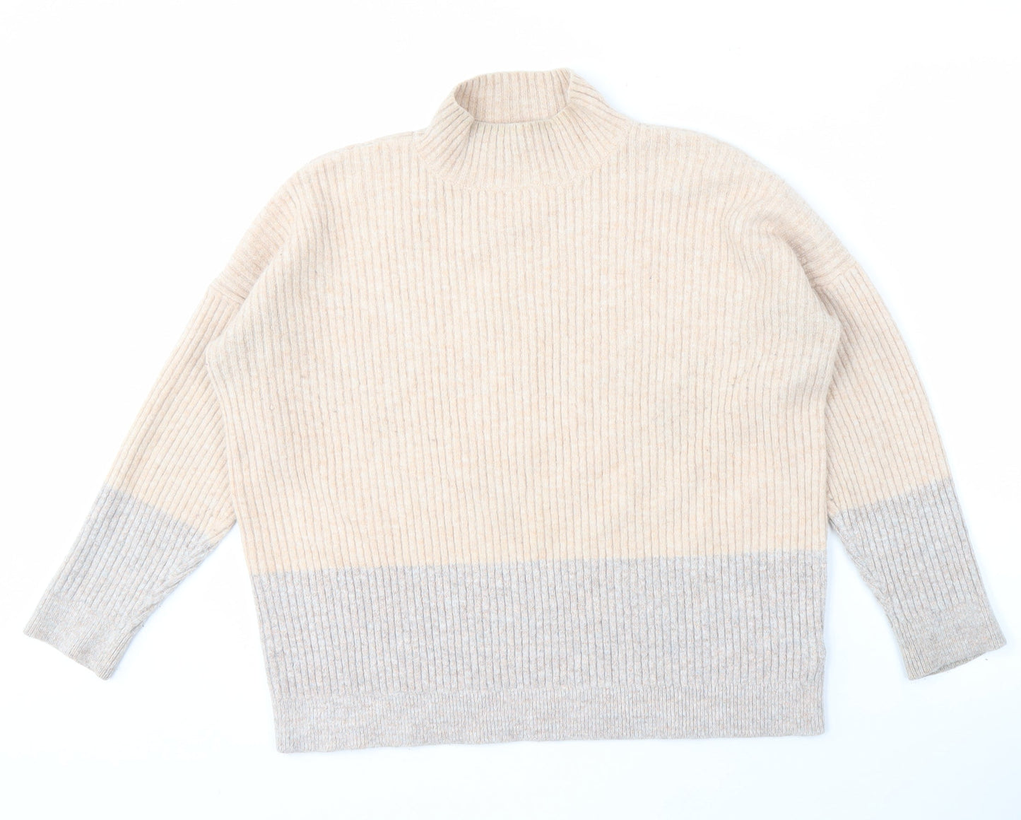 Womens UK Size L Marks and Spencer Beige Pullover Jumper