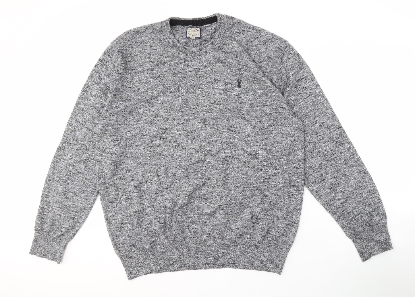 Next Men's XL Grey Pullover Jumper - Crew Neck, Casual