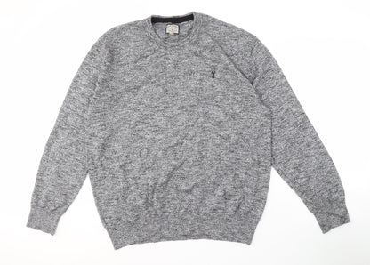 Next Men's XL Grey Pullover Jumper - Crew Neck, Casual