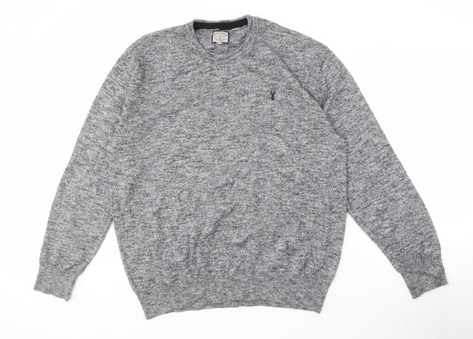 Next Men's XL Grey Pullover Jumper - Crew Neck, Casual