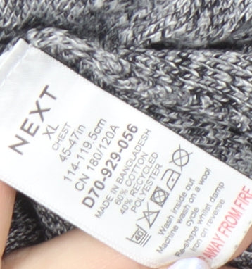 Next Men's XL Grey Pullover Jumper - Crew Neck, Casual