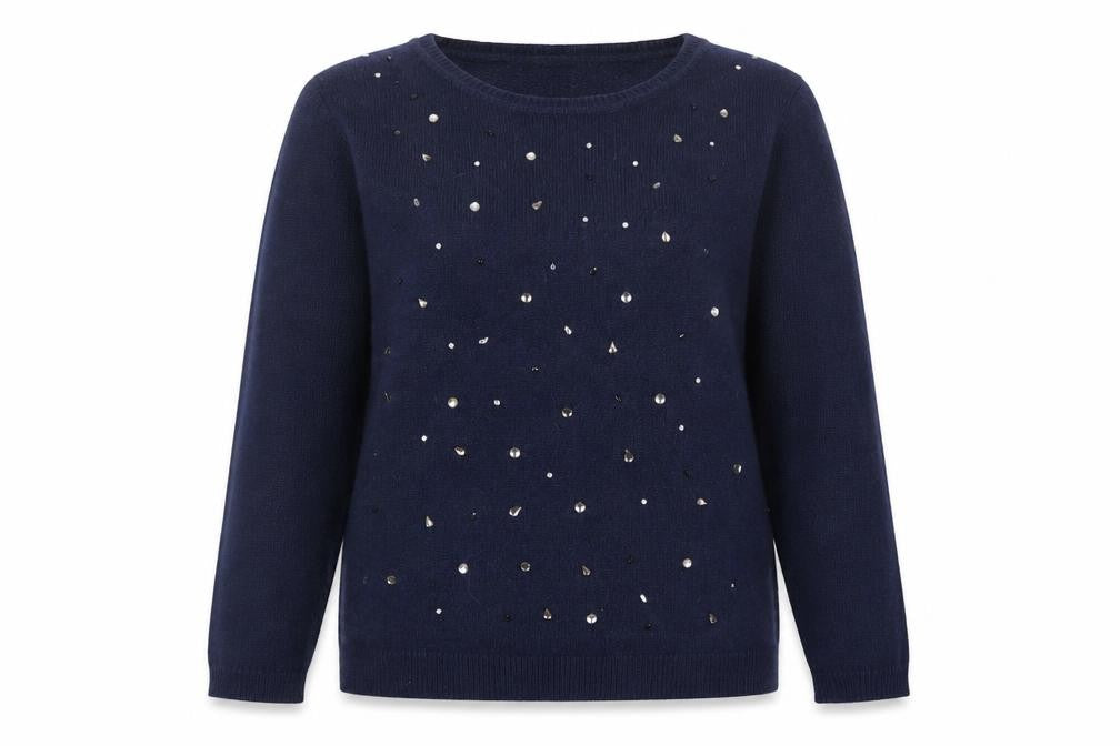 Womens UK Size 14 Marks and Spencer Blue Pullover Jumper