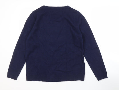 Womens UK Size 14 Marks and Spencer Blue Pullover Jumper