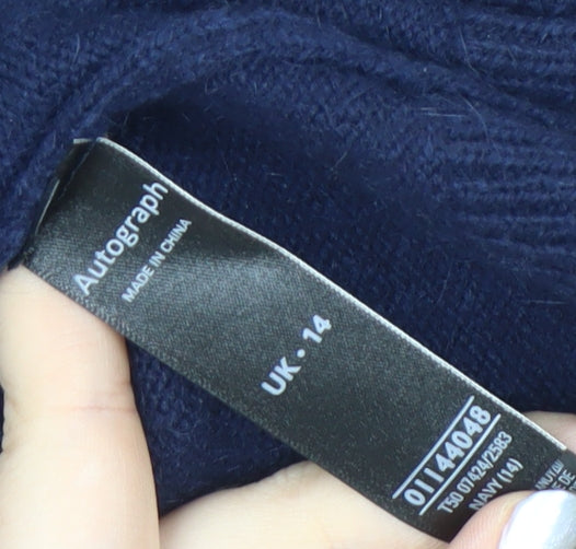 Womens UK Size 14 Marks and Spencer Blue Pullover Jumper