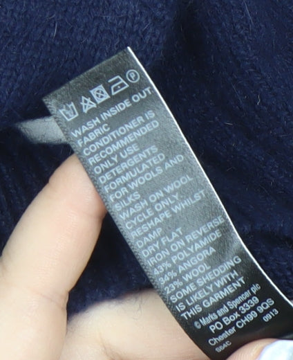 Womens UK Size 14 Marks and Spencer Blue Pullover Jumper