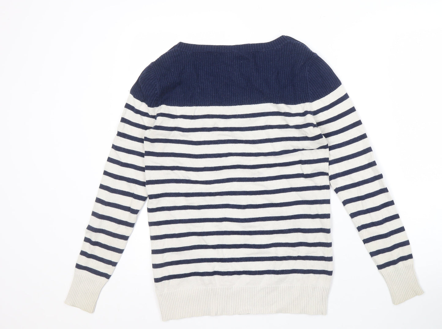 Séraphine Women's Blue Striped Button Pullover Size 8