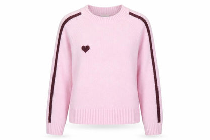 Monki Women's Pink Crew Neck Pullover Jumper