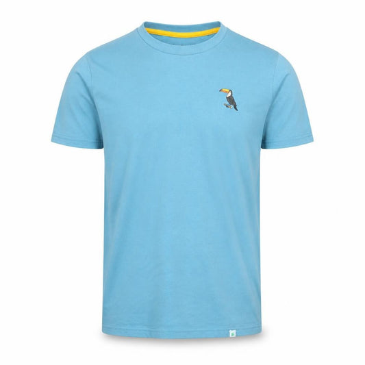 ICE & POP Men's Blue Animal T-Shirt, Small, Cotton