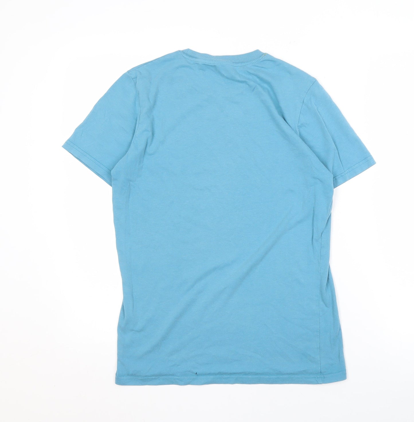 ICE & POP Men's Blue Animal T-Shirt, Small, Cotton