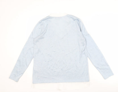 Womens UK Size S Fransa Blue Pullover Jumper