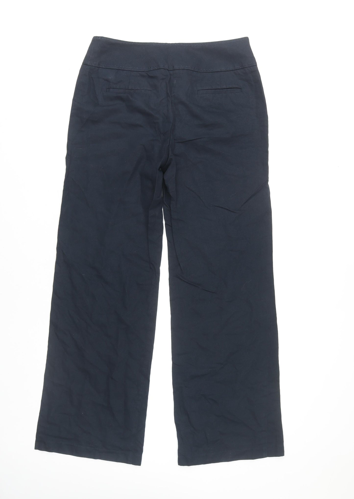 Autograph Women's Blue Straight-Leg Trousers Size 10