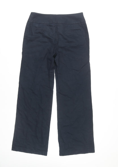 Autograph Women's Blue Straight-Leg Trousers Size 10