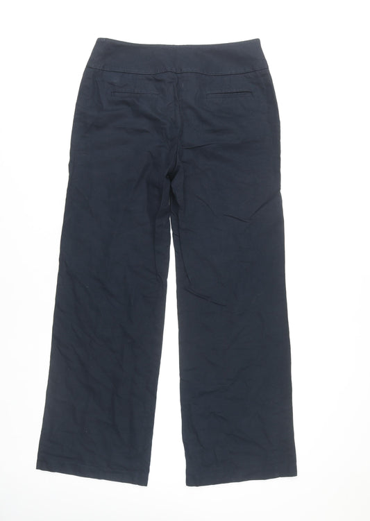 Autograph Women's Blue Straight-Leg Trousers Size 10