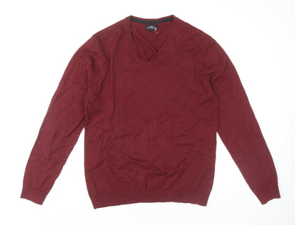 Next Men's Red V-Neck Pullover Jumper Size M