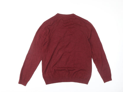 Next Men's Red V-Neck Pullover Jumper Size M