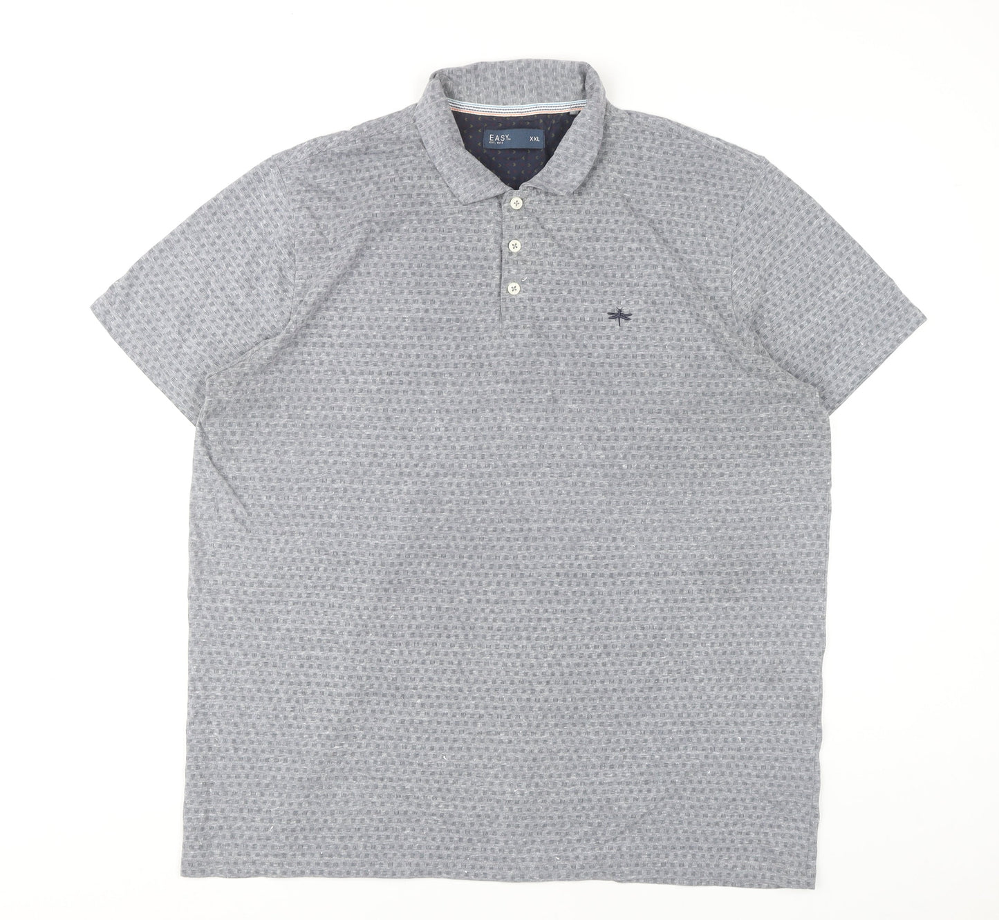 Easy Men's Grey 2XL Polo Shirt - Short Sleeve Casual