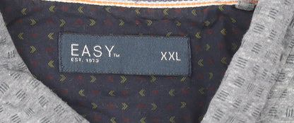 Easy Men's Grey 2XL Polo Shirt - Short Sleeve Casual