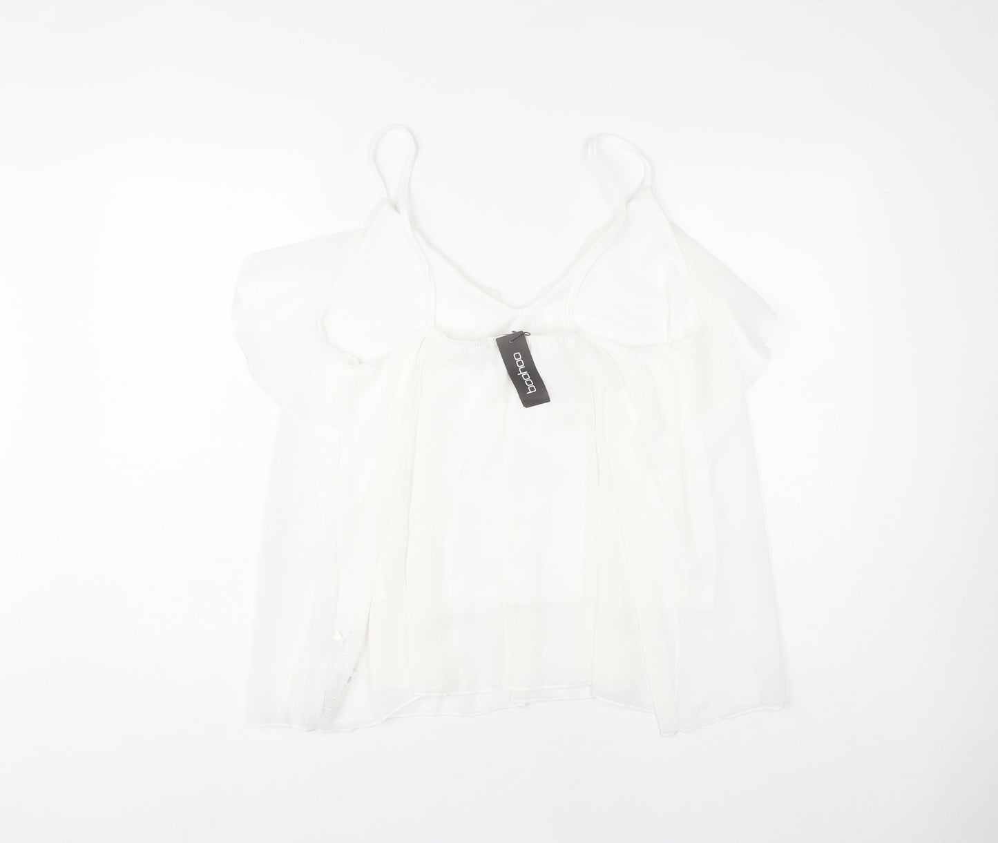 boohoo Women's White Camisole Tank Top Size 18