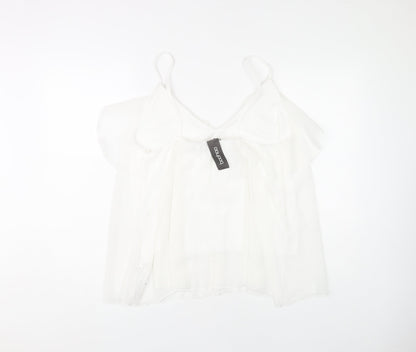 boohoo Women's White Camisole Tank Top Size 18
