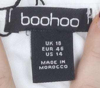 boohoo Women's White Camisole Tank Top Size 18