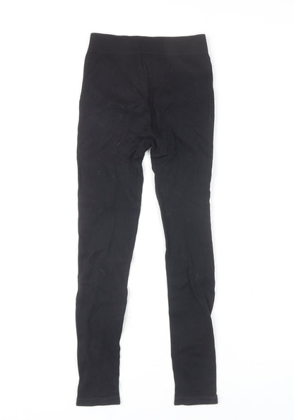 Zara Women's Black XS Leggings - Stretch Knit