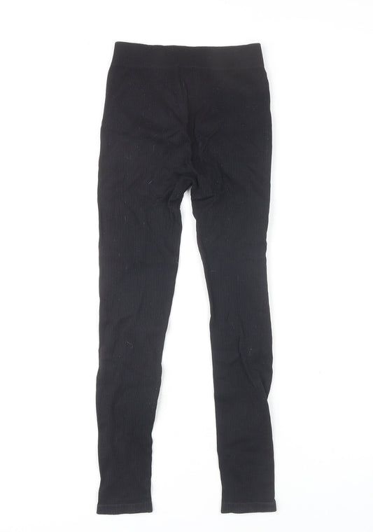 Zara Women's Black XS Leggings - Stretch Knit