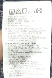 Maine New England Men's Blue Striped 2XL Henley T-Shirt