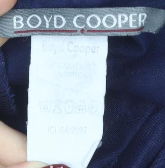 Boyd Cooper Men's Blue Pleated Trousers Size 28