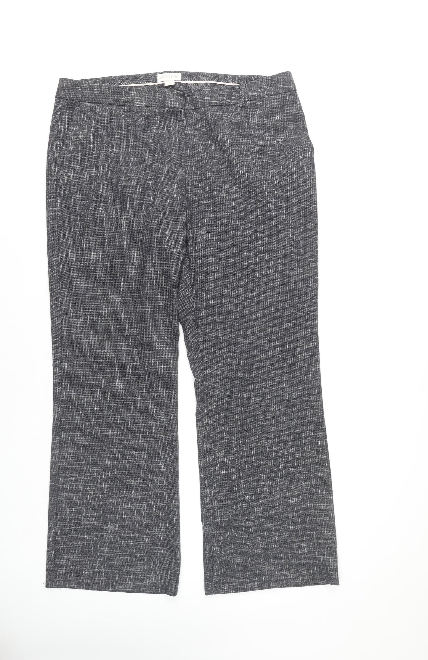 Womens UK Size 16 Monsoon Regular Fit Business Casual Grey Trousers