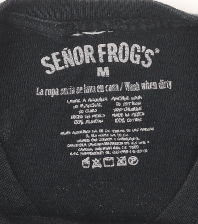 Señor Frog's Men's Black Beach Graphic T-Shirt M
