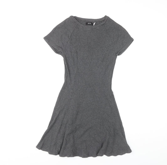 BDG Women's Grey Knit Dress, Size S, Short Sleeve