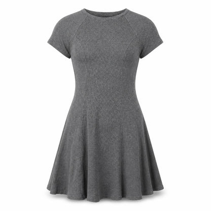 BDG Women's Grey Knit Dress, Size S, Short Sleeve