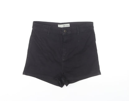 Topshop Women's Black Slim Denim Shorts Size 12