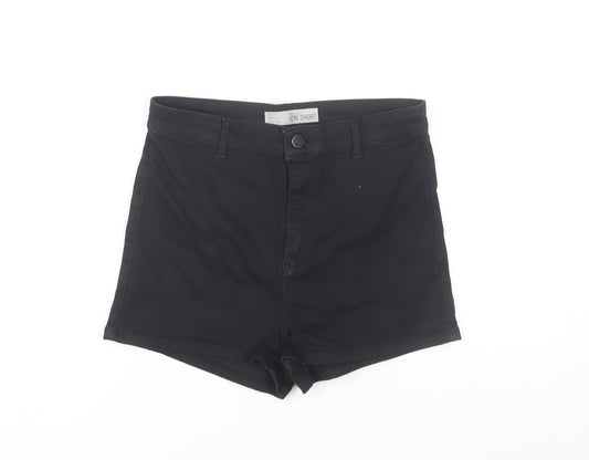 Topshop Women's Black Slim Denim Shorts Size 12