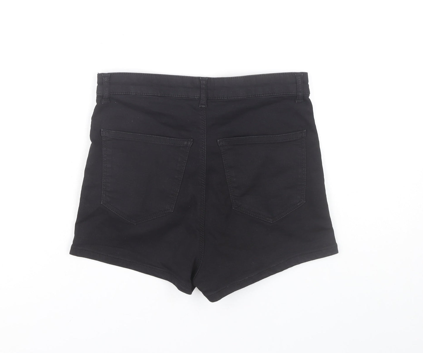 Topshop Women's Black Slim Denim Shorts Size 12
